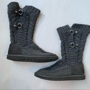 UGG Gray Knit Boots